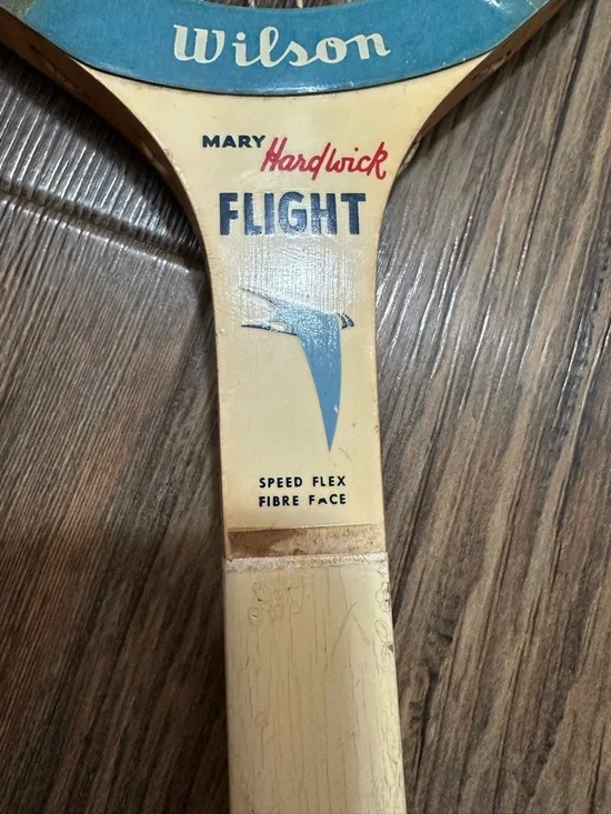 VTG Wilson Mary Hardwick FLIGHT speed flex wood tennis racket - Picture 2 of 8